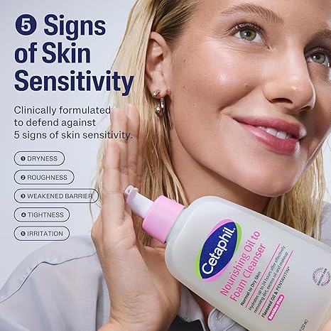 Cetaphil Nourishing Oil to Foam Facial Cleanser for Normal to Dry Skin, up to 24 Hour Hydration, 8 fl oz Afnan collection